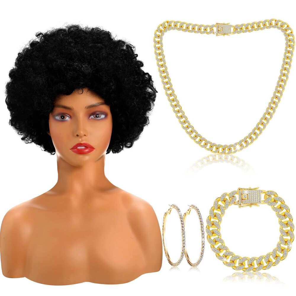 3559 Halloween 70s Disco Accessoriess For Afro Wig Rhinestone